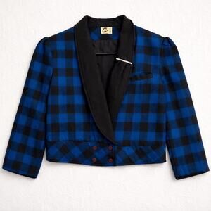 Vintage y2k preppy plaid cropped Gossip Girl Clueless 90s